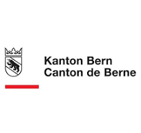 Offizielles Logo des Kantons Bern mit Bär und zweisprachiger Beschriftung.